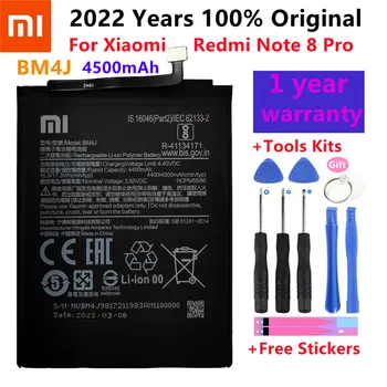 100% Original 4500mAh BM4J Baterie Pentru Xiaomi Redmi Nota 8 Pro Note8 Pro Autentic Înlocuirea Bateriei Telefonului +Cadou Instrumente +Autocolante