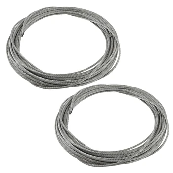 2X 3Mm Diametru Flexibil din Oțel Inoxidabil Wire Rope Cablu de 12 Metri Lungime