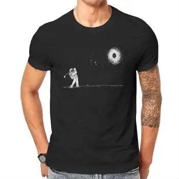 Astronaut Gaură Neagră Într-Un singur Barbati Camasi Moda Tricou Maneca Scurta O Gât T-Shirt din Bumbac 100% Dimensiuni Mari de Îmbrăcăminte