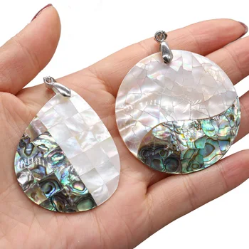 Coajă naturale Pandantiv Sidef Despicare Abalone Shell farmecul Rafinat Pentru a face bijuterii DIY Colier accesorii