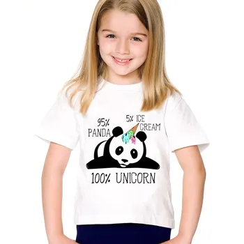 Copiii de Imprimare Surprins inghetata Tamponare Unicorn Panda Amuzant tricouri Copii Vara Tricouri Baieti/Fete Topuri Haine pentru Copii
