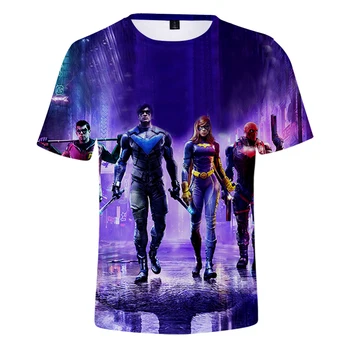 Gotham Cavaleri Vara 3D Tendință de Caractere de Imprimare T-shirt Confortabil Liber Maneca Scurta Casual, Toate-meci de T-shirt cu Maneci Scurte Topuri