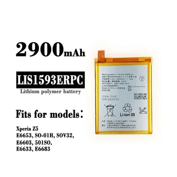 LIS1593ERPC 100% Originală de Înaltă Calitate, de Înlocuire a Bateriei Pentru SONY Xperia Z5 E6633 6603 6653 6683 Noi 2900mAh Baterii Interne