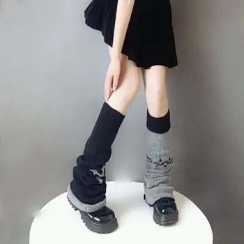 Moda stil Harajuku cross-jambiere tricot șosete fata de Lolita Gotic jos capacul de iarnă și de toamnă față-verso picior acoperi