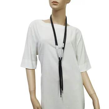 Multi-Strat De Cauciuc Cravată Colier Pandantiv Pentru Femei Designer De Bijuterii Handmade Coliere Boem Accesorii De Îmbrăcăminte En-Gros