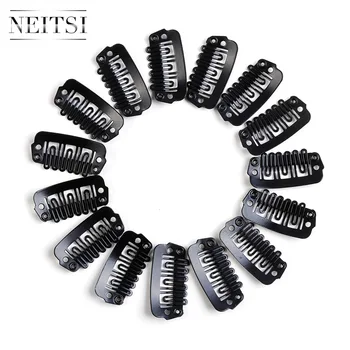 Neitsi 2.3 cm U Forma Clipuri 5Color din Oțel Inoxidabil de Păr Snap Clipuri pentru Pene Clip În Extensii de Par, Peruci Bătătură 50buc/pachet